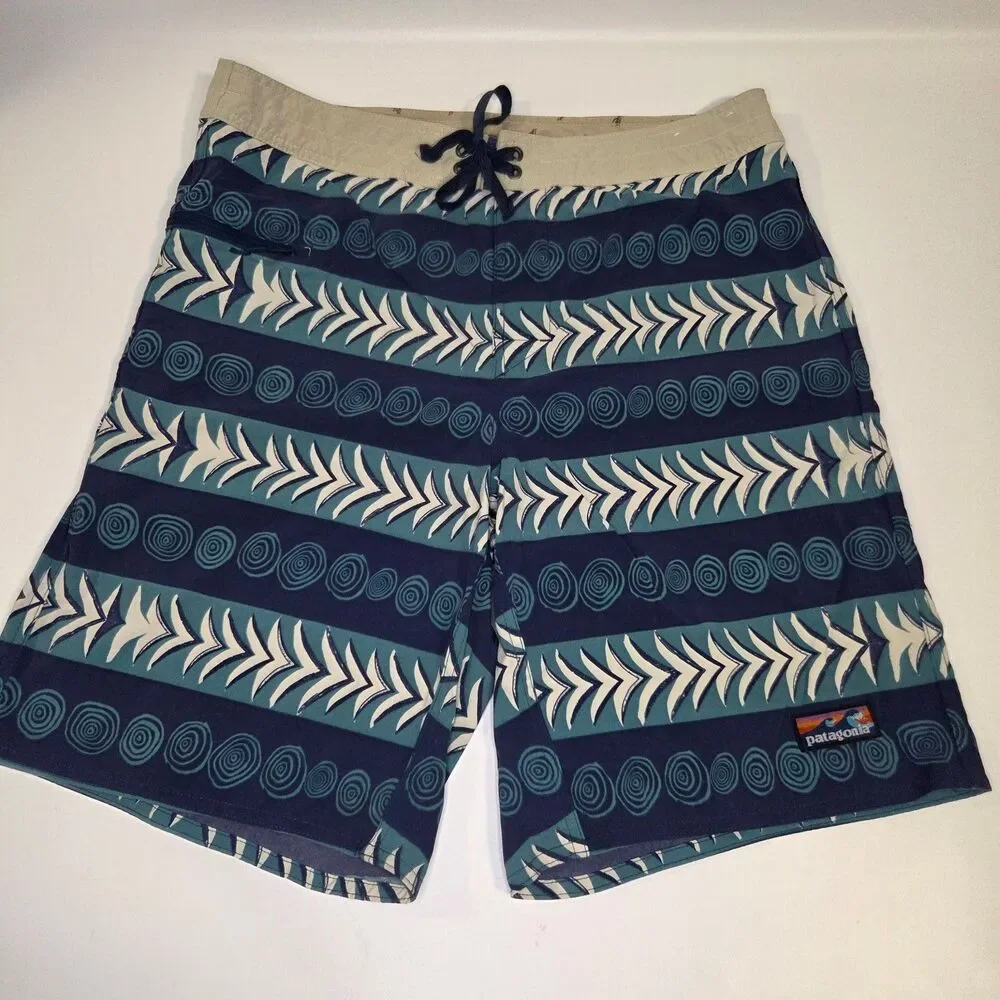 Men's Stretch Wavefarer® Boardshorts  Color: Tree Rings: Stone Blue sz 36